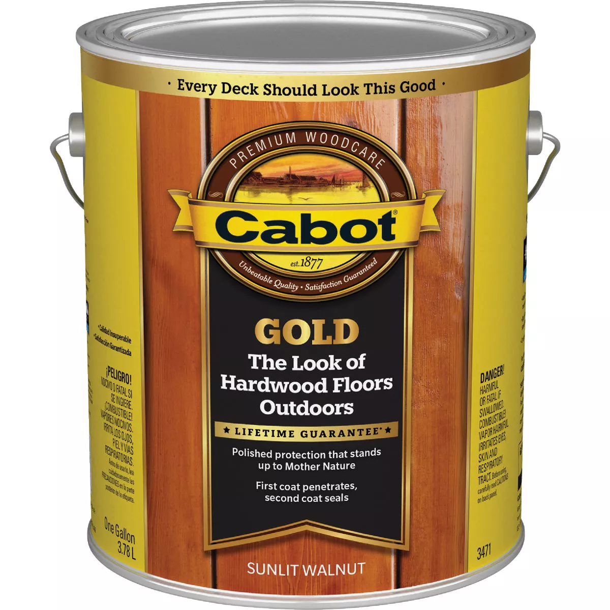 Cabot Gold Exterior Stain, 3471 Sunlit Walnut, 1 Gal. - photo 2