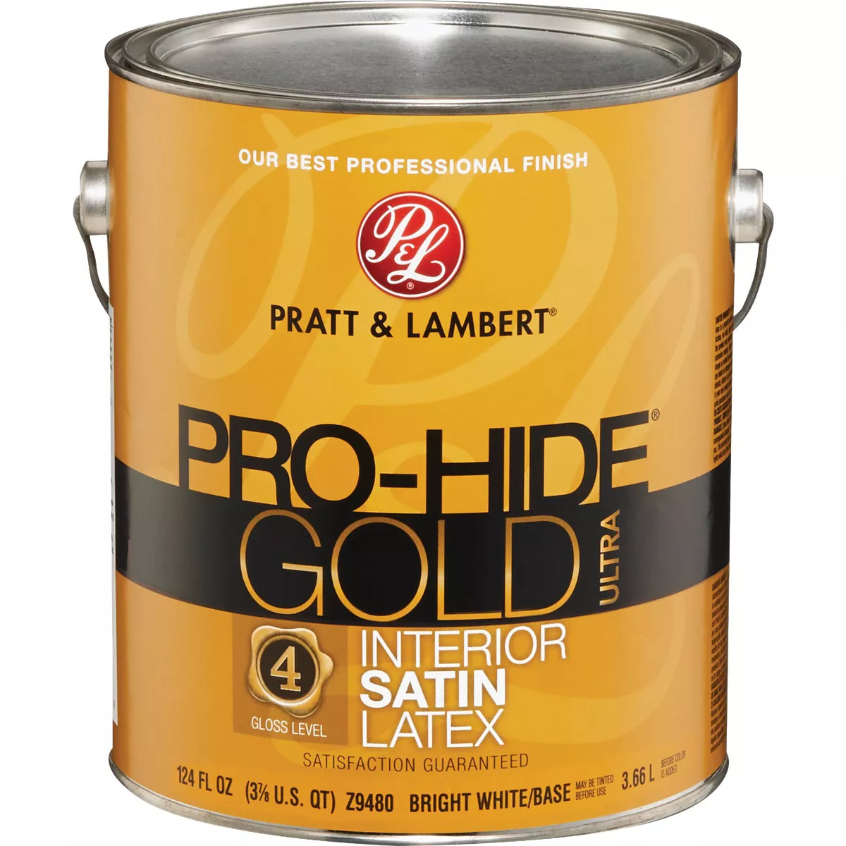 Pratt & Lambert Pro-Hide Gold Ultra Latex Satin Interior Wall Paint, Bright White Base, 1 Gal. - photo 2