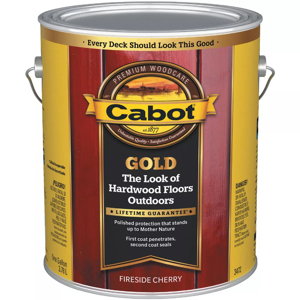 Cabot Gold Exterior Stain, 3472 Fireside Cherry, 1 Gal.