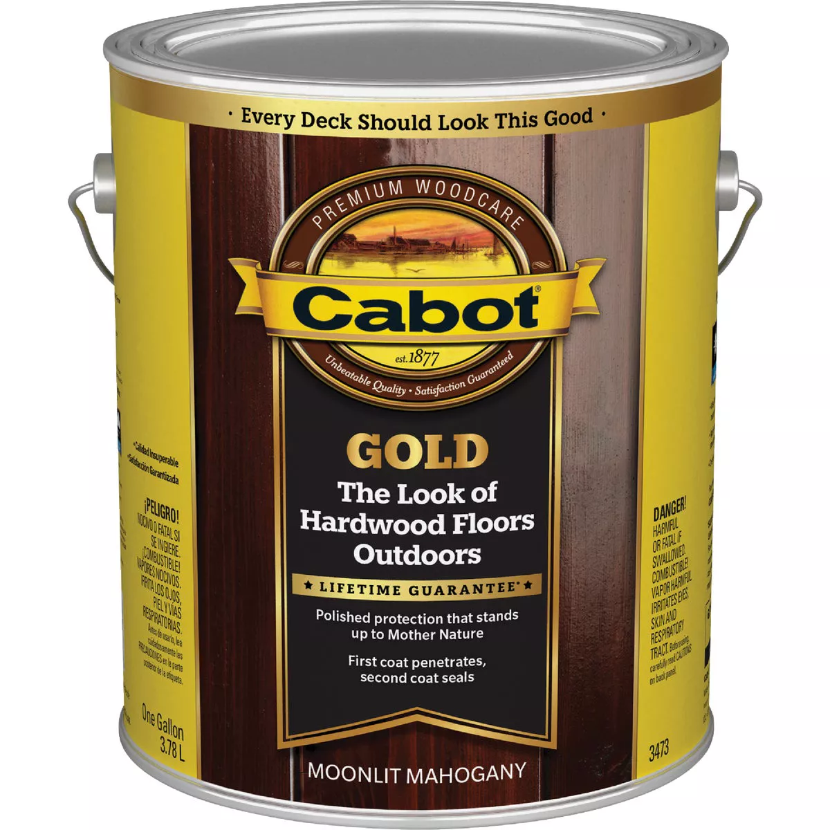 Cabot Gold Exterior Stain, 3473 Moonlit Mahogany, 1 Gal. - photo 2