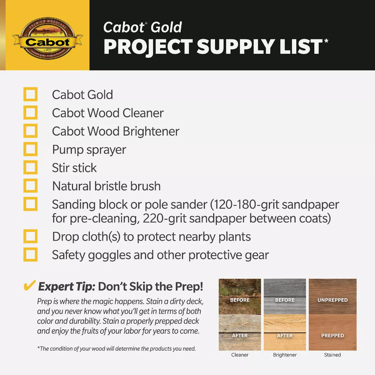 Cabot Gold Low VOC Exterior Stain, 19470 Sun-Drenched Oak, 1 Gal. - photo 6