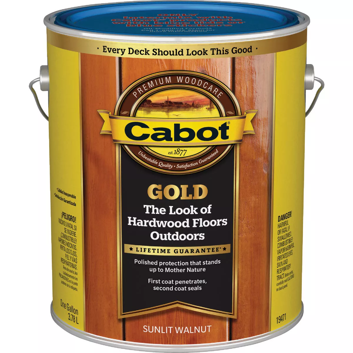 Cabot Gold Low VOC Exterior Stain, 19471 Sunlit Walnut, 1 Gal. - photo 2