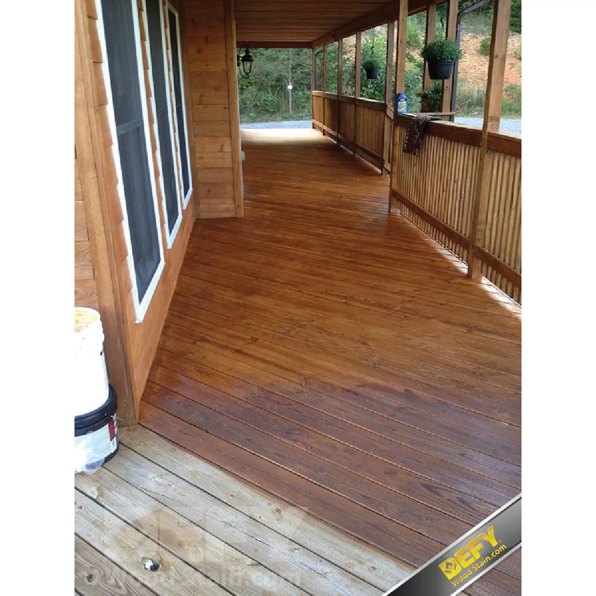 DEFY Extreme Semi-Transparent Exterior Wood Stain, Cedar Tone, 1 Gal. Can - photo 5