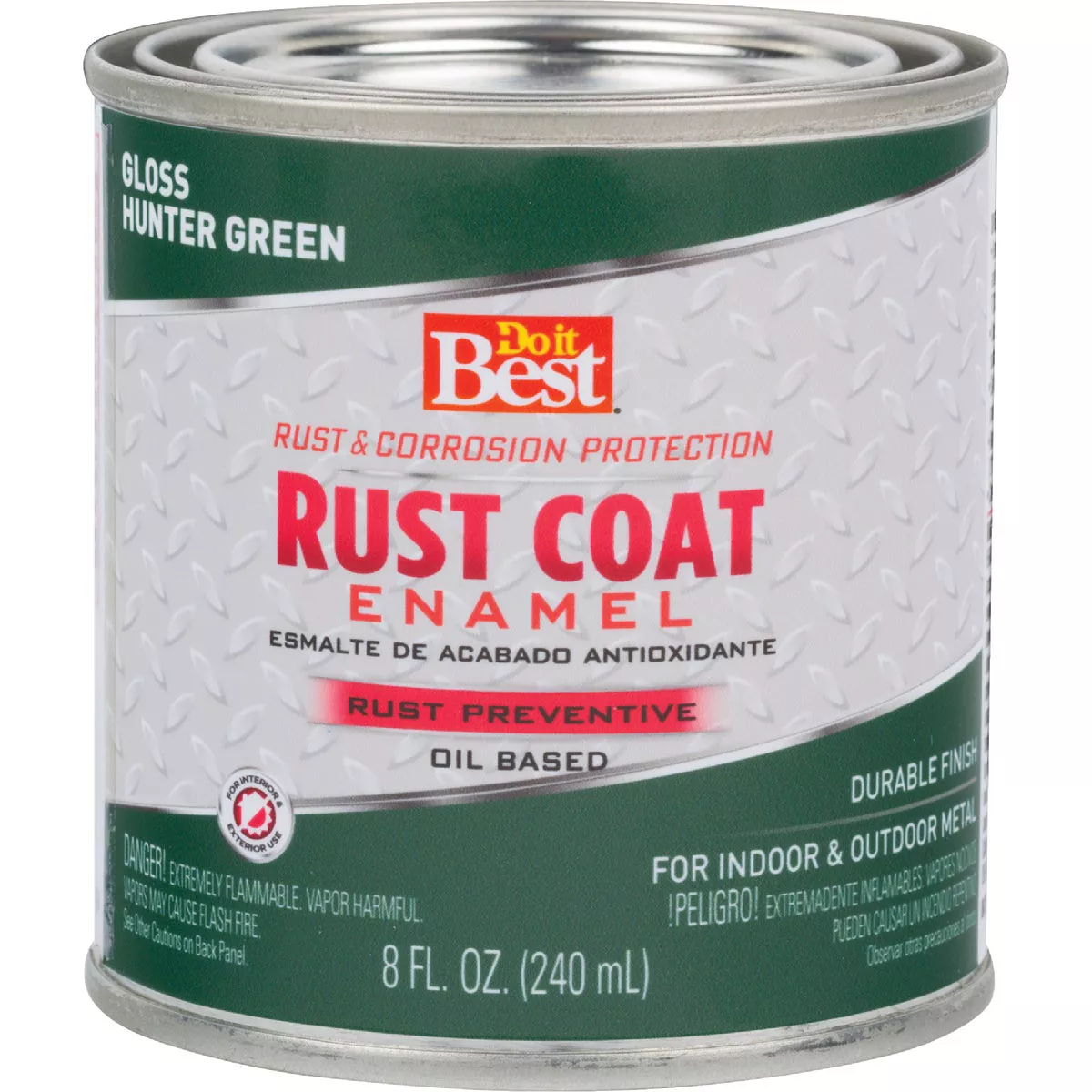 Do it Best Rust Coat Oil-Based Gloss Enamel, Hunter Green, 1/2 Pt.