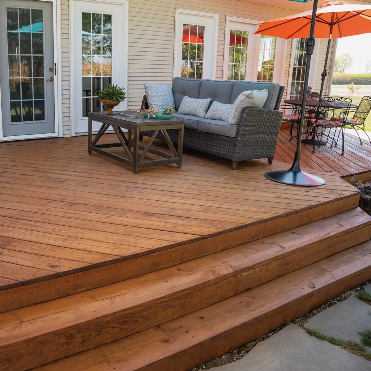 DEFY Extreme Semi-Transparent Exterior Wood Stain, Light Walnut, 5 Gal. - photo 4