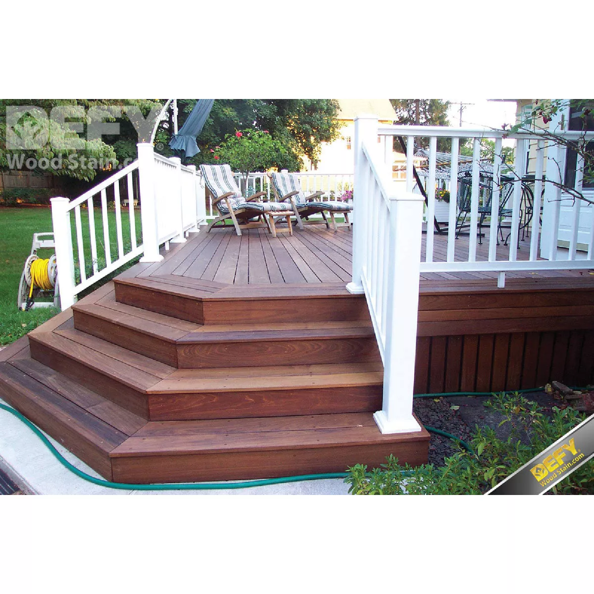 DEFY Semi-Transparent Deck Stain For Hardwoods, Light Walnut, 1 Gal. - photo 4