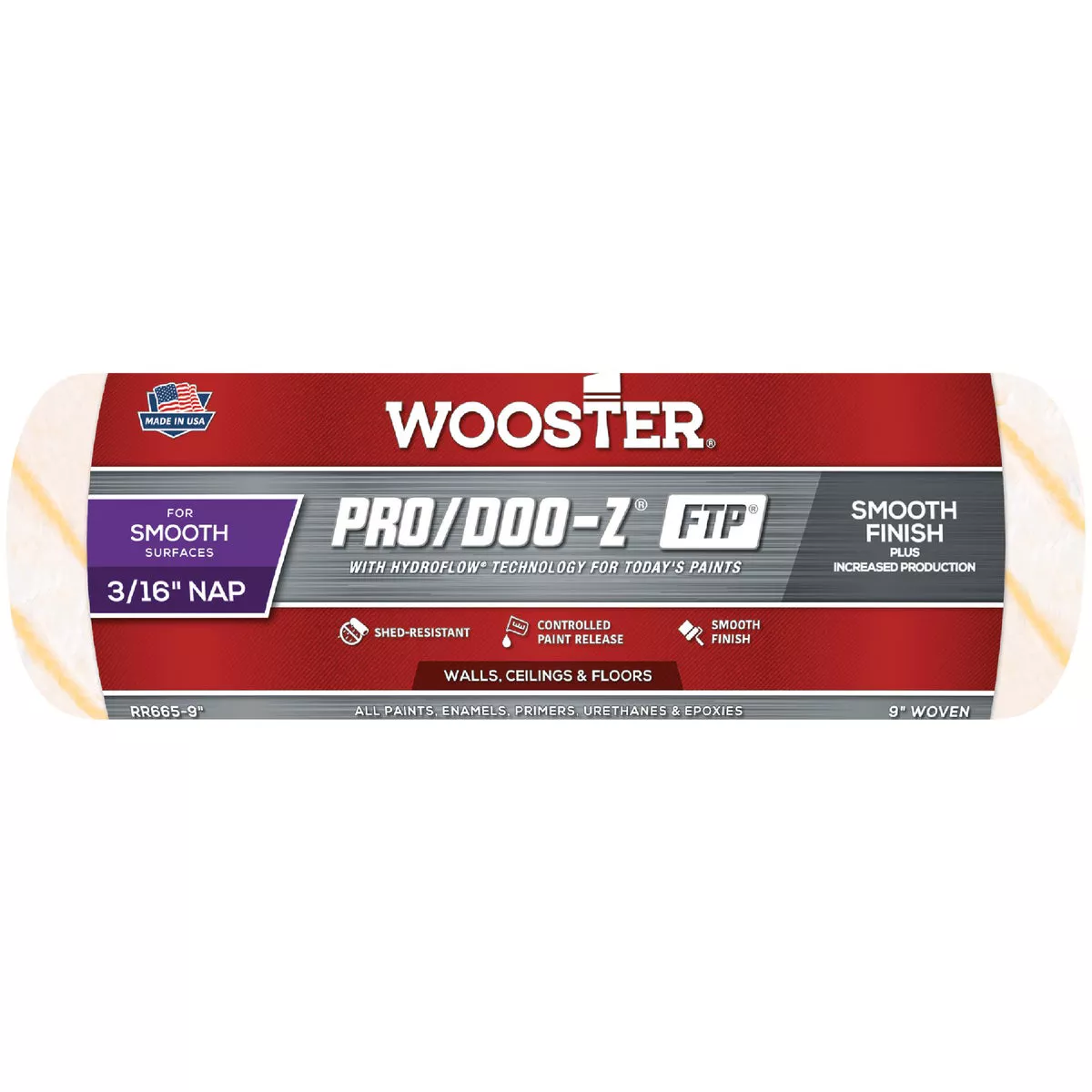 Wooster Pro/Doo-Z FTP 9 In. x 3/16 In. Woven Fabric Roller Cover