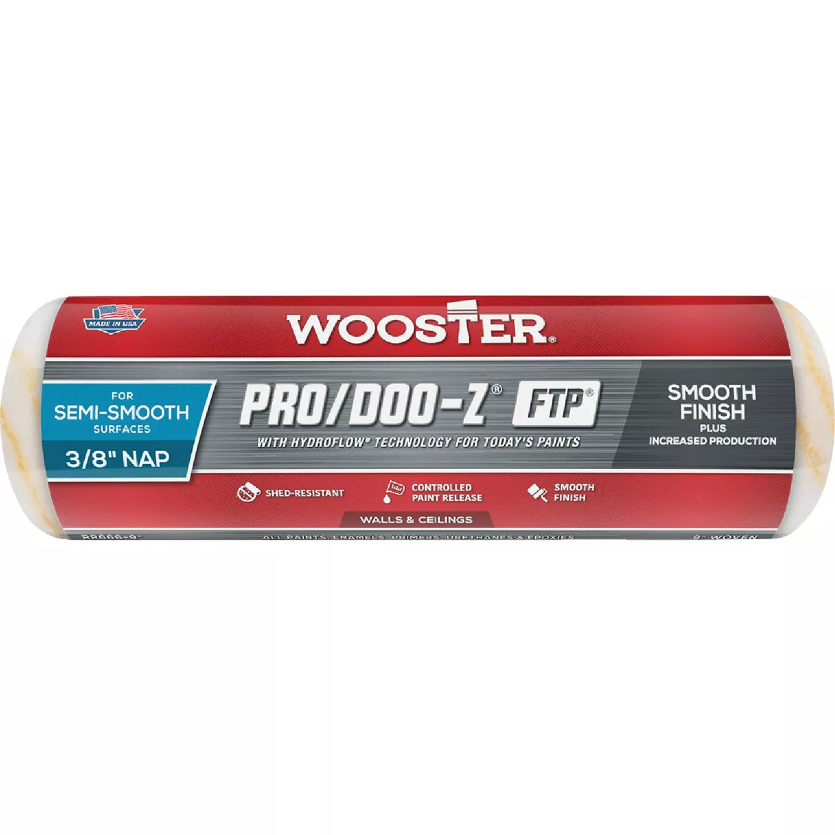 Wooster Pro/Doo-Z FTP 9 In. x 3/8 In. Woven Fabric Roller Cover