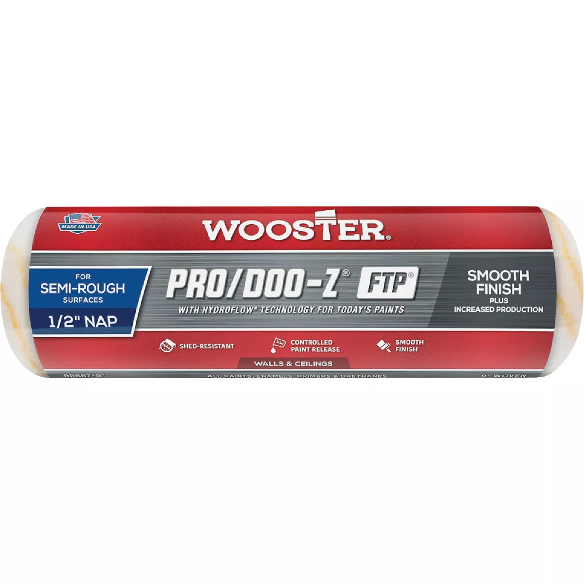 Wooster Pro/Doo-Z FTP 9 In. x 1/2 In. Woven Fabric Roller Cover