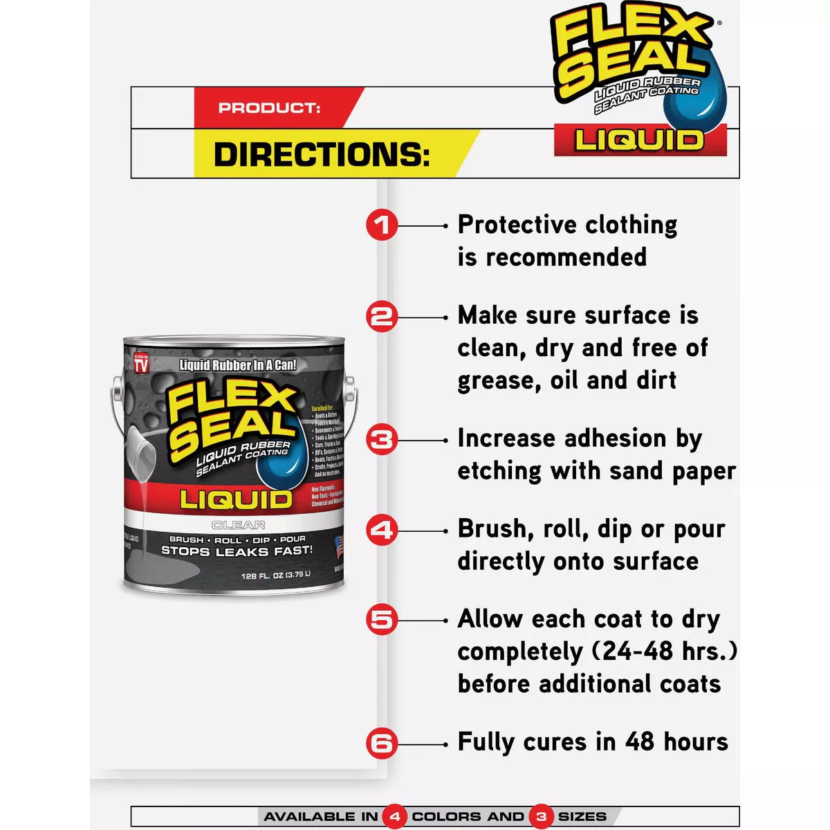 FLEX SEAL 1 Qt. Liquid Rubber Sealant, White - photo 7