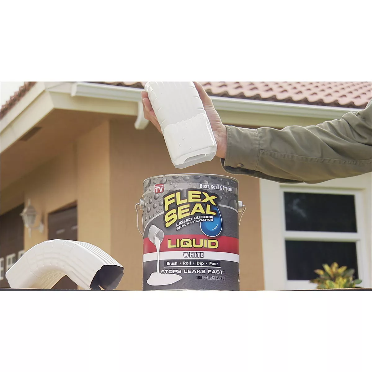 FLEX SEAL 1 Qt. Liquid Rubber Sealant, White - photo 2