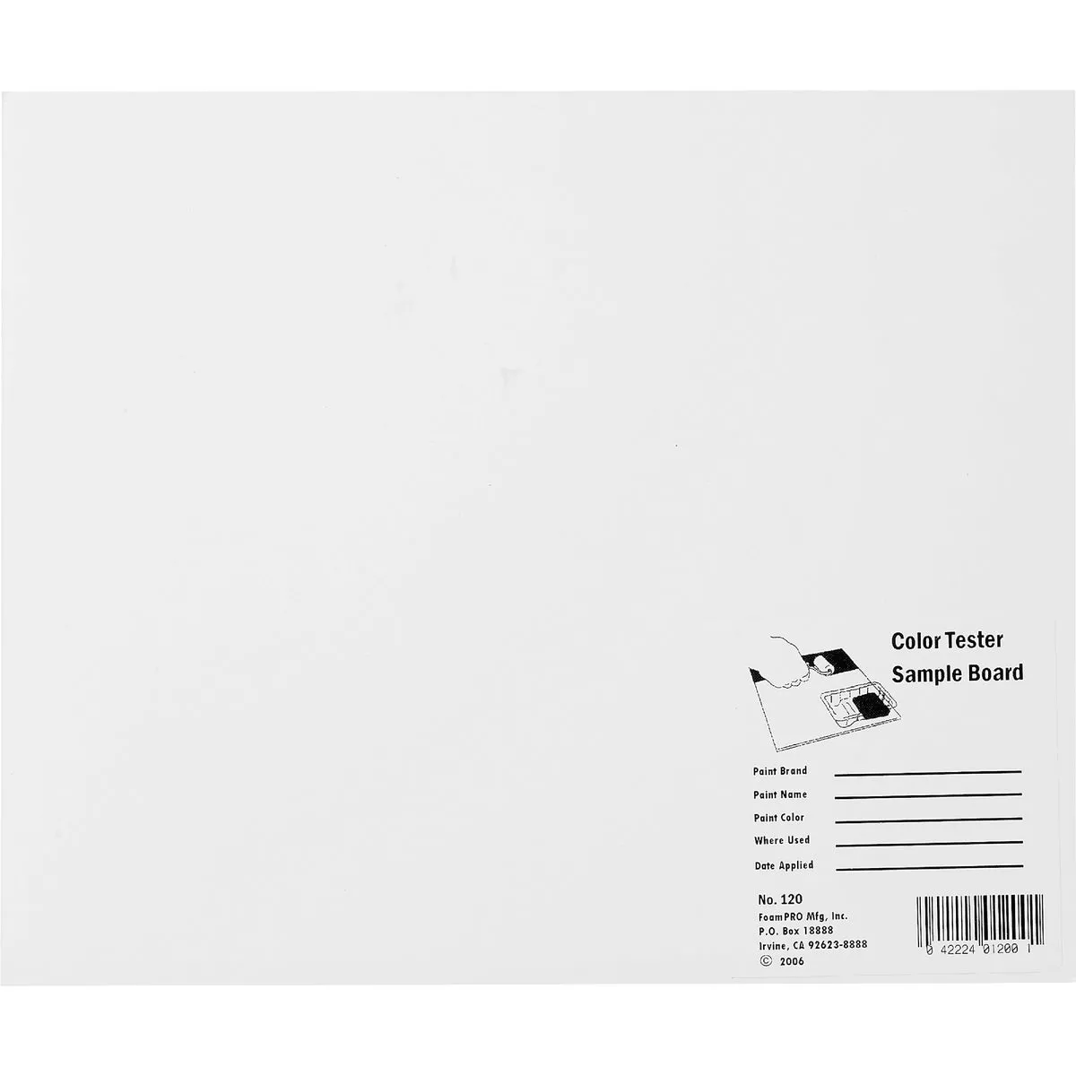 FoamPro 12 In. x 10 In. Color Tester Sample Board