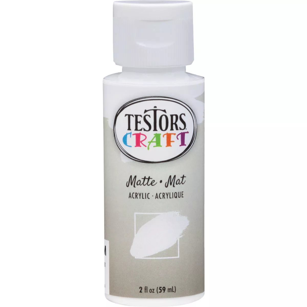 Testors 2 Oz. Acrylic Matte Craft Paint, White - photo 2
