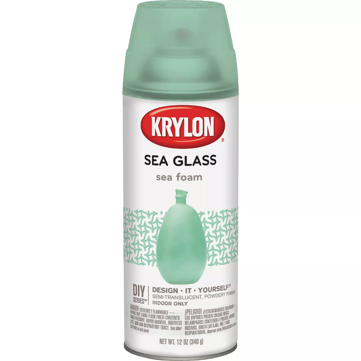 Krylon 12 Oz. Frosted Sea Glass Finish Spray Paint, Sea Foam
