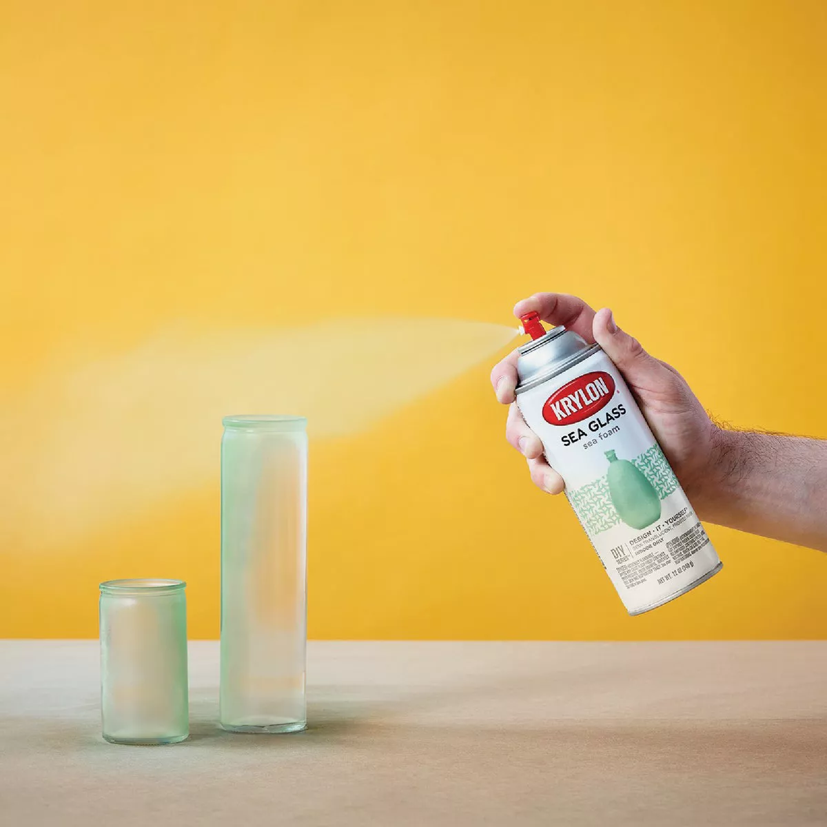 Krylon 12 Oz. Frosted Sea Glass Finish Spray Paint, Sea Foam - photo 2