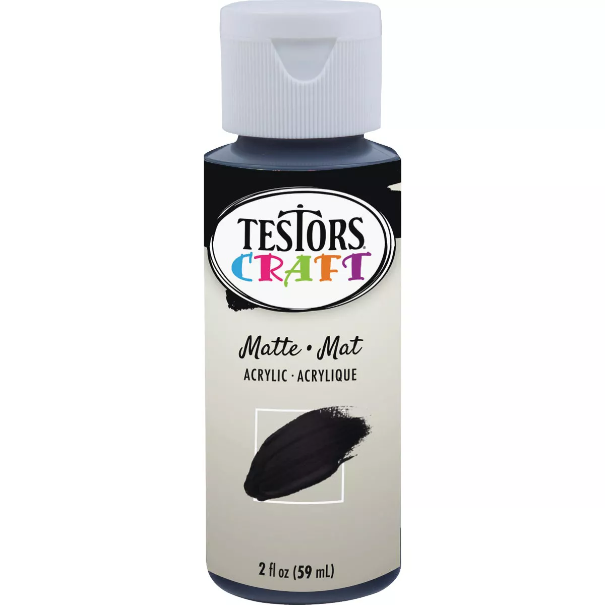 Testors 2 Oz. Acrylic Matte Craft Paint, Black - photo 2