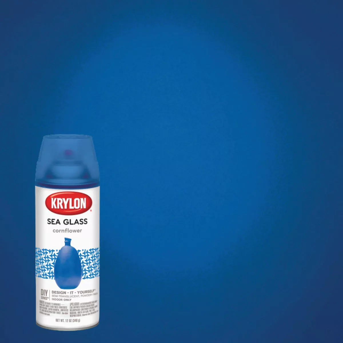 Krylon 12 Oz. Frosted Sea Glass Finish Spray Paint, Cornflower - photo 2