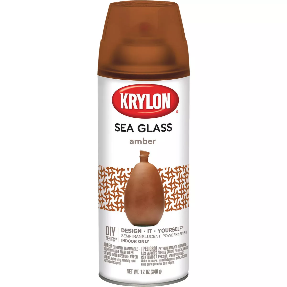 Krylon 12 Oz. Frosted Sea Glass Finish Spray Paint, Amber