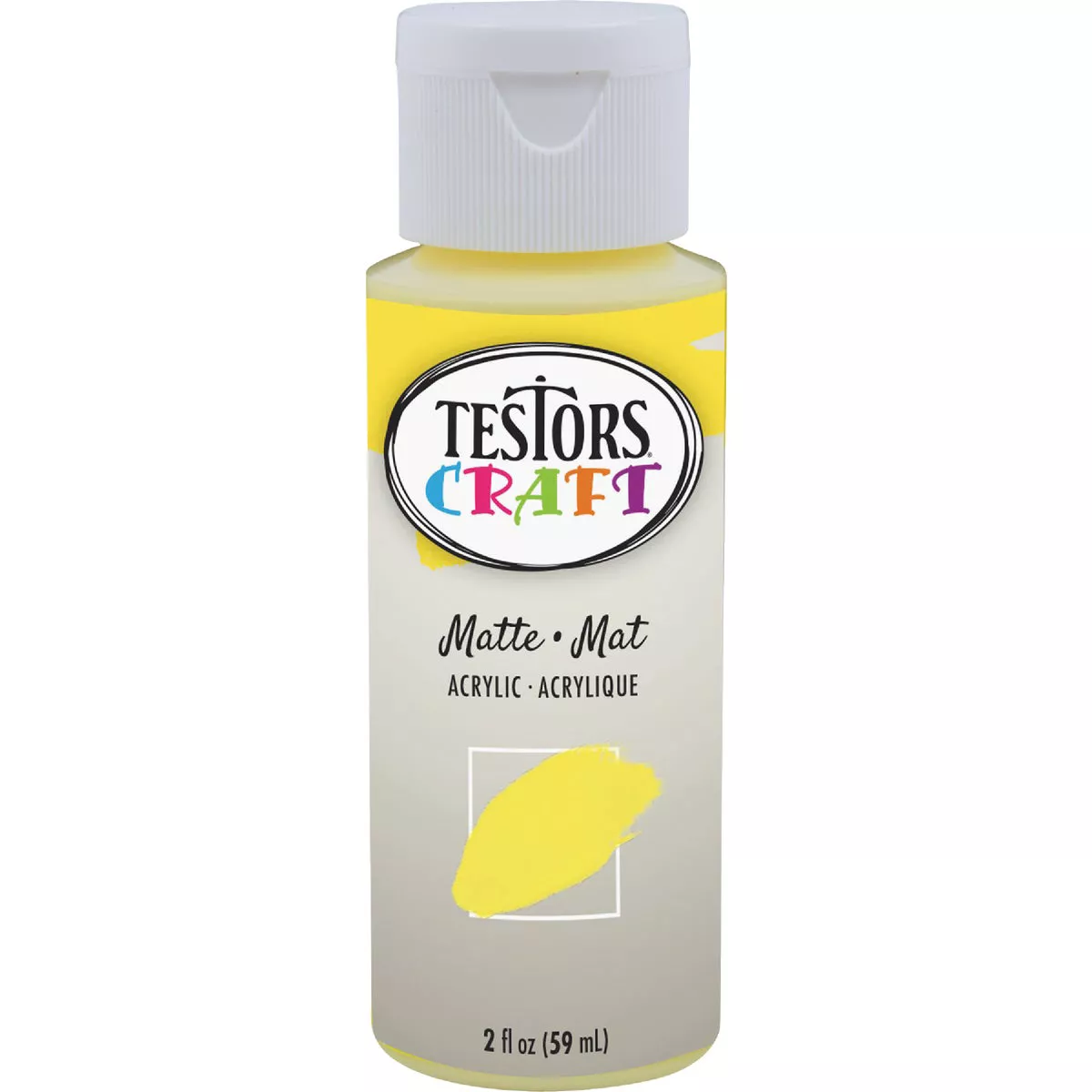 Testors 2 Oz. Acrylic Matte Craft Paint, Sunshine - photo 2