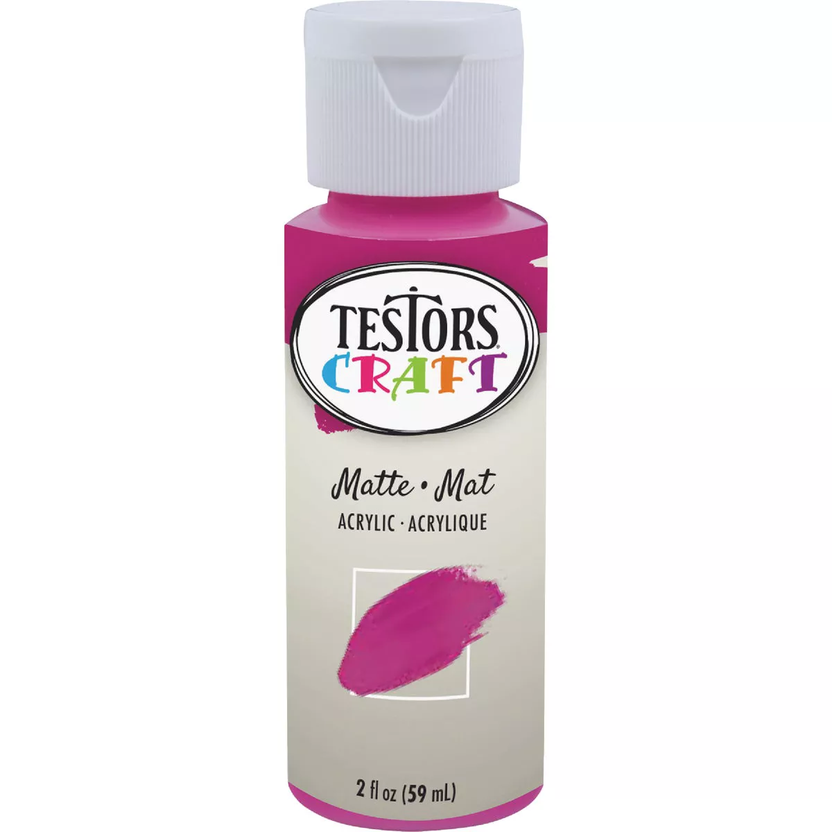 Testors 2 Oz. Acrylic Matte Craft Paint, Fuschia - photo 2