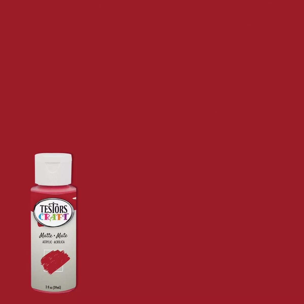 Testors 2 Oz. Acrylic Matte Craft Paint, Ruby