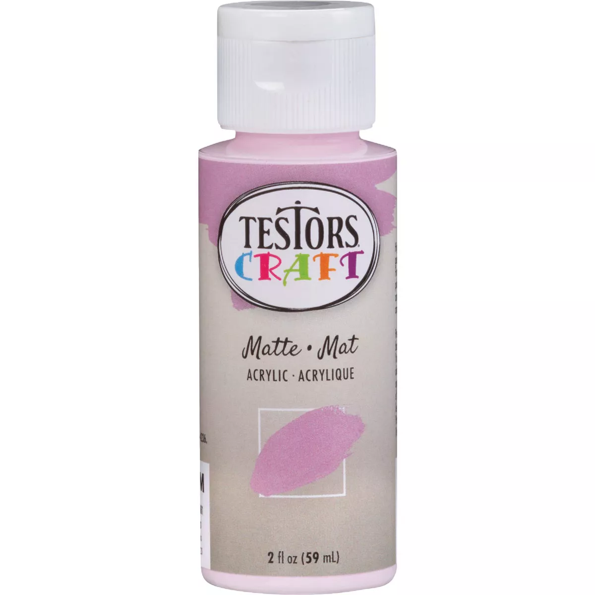 Testors 2 Oz. Acrylic Matte Craft Paint, Petal Pink - photo 2