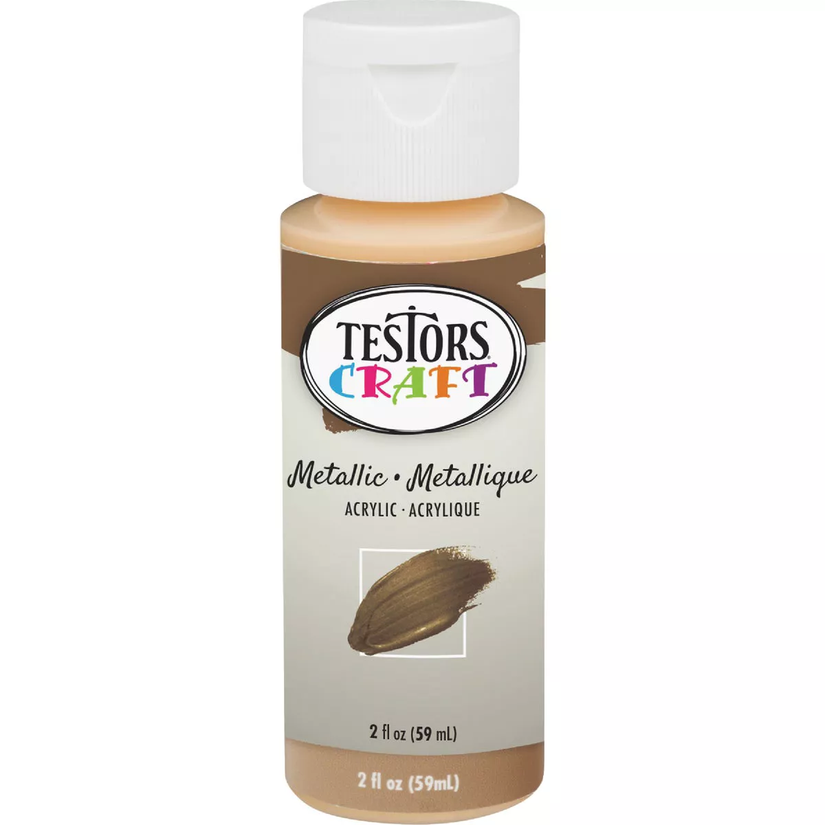 Testors 2 Oz. Acrylic Metallic Craft Paint, Gold - photo 2