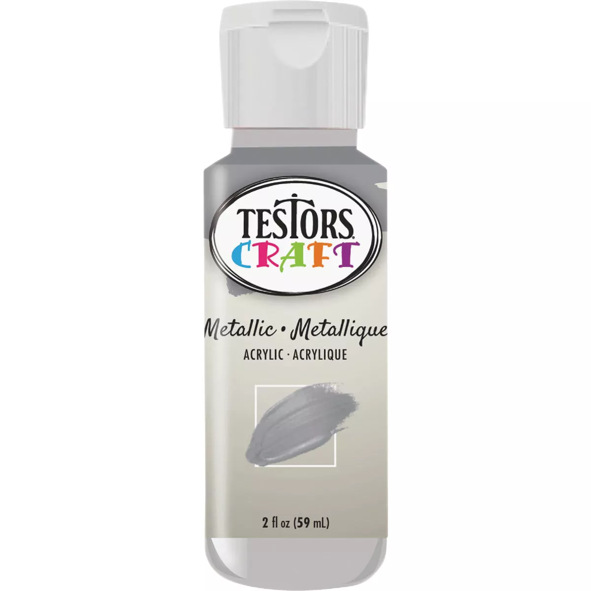 Testors 2 Oz. Acrylic Metallic Craft Paint, Silver - photo 2
