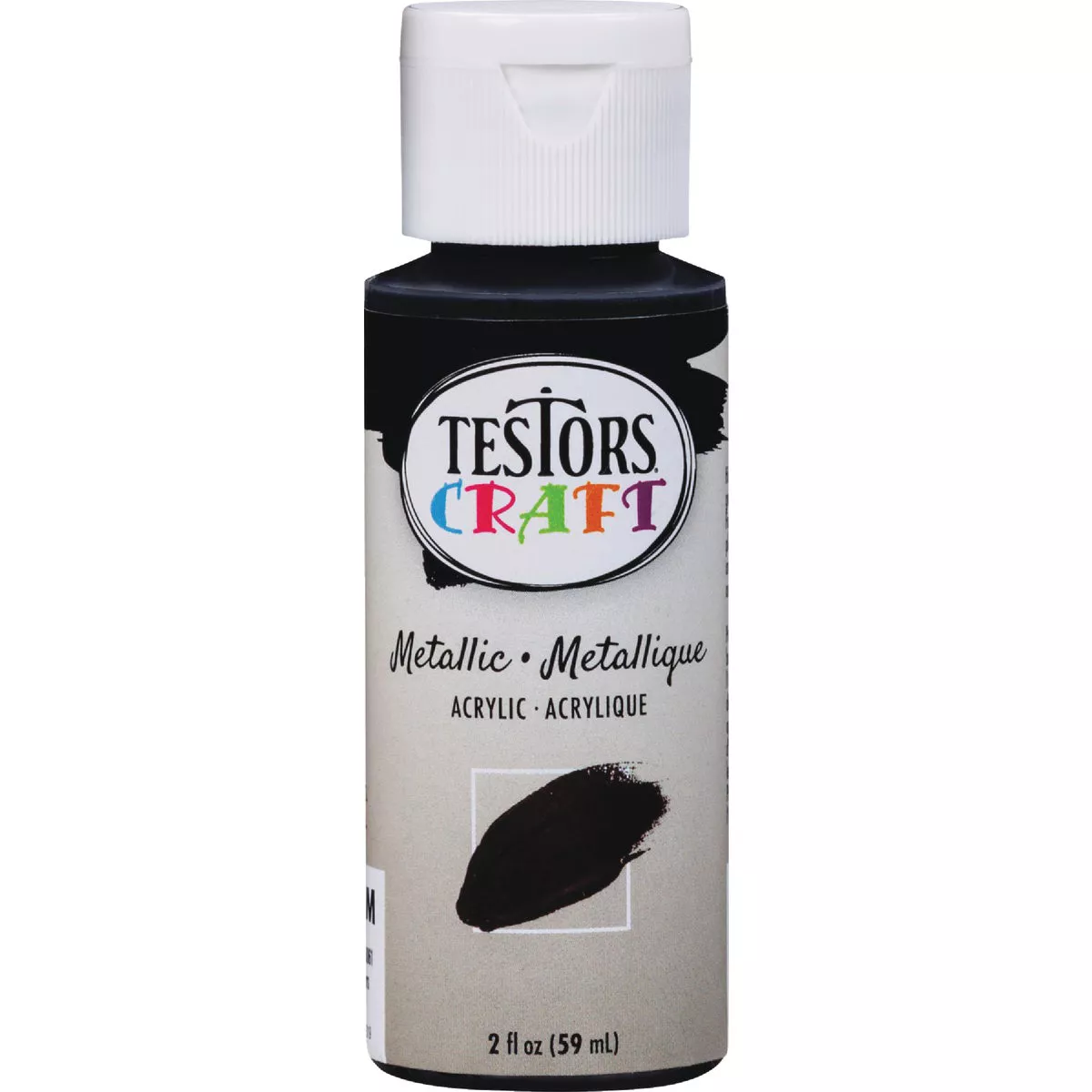 Testors 2 Oz. Acrylic Metallic Craft Paint, Black - photo 2