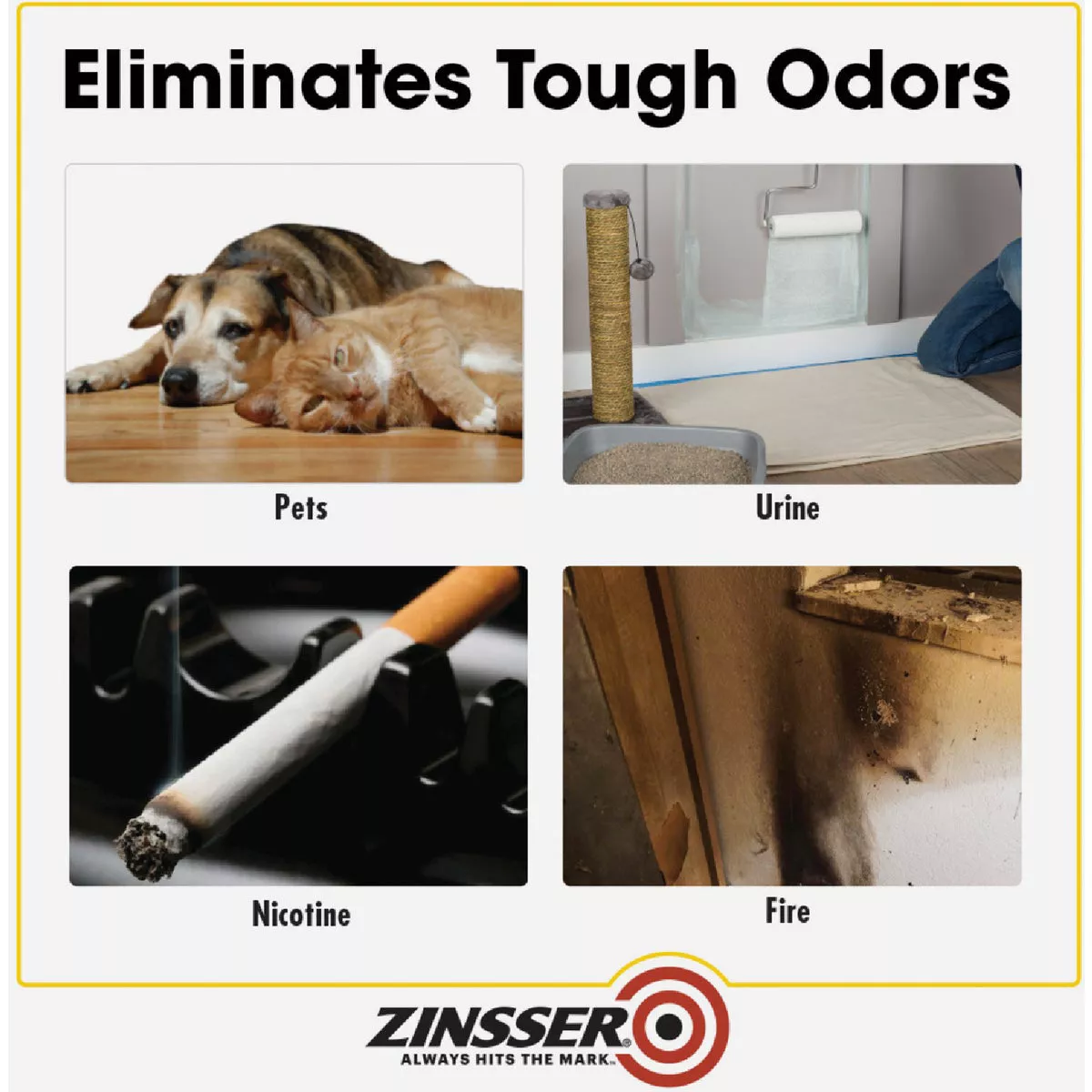Zinsser Odor Killing Water-Based Interior Primer, White To Clear, 1 Gal. - photo 4