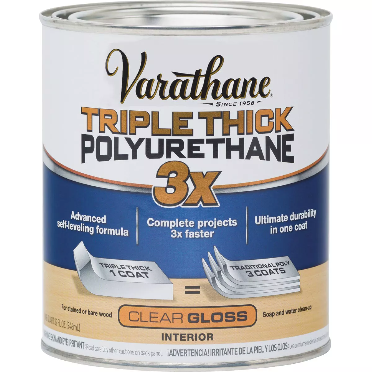 Varathane Gloss Triple Thick Interior Polyurethane, 1 Qt. - photo 2