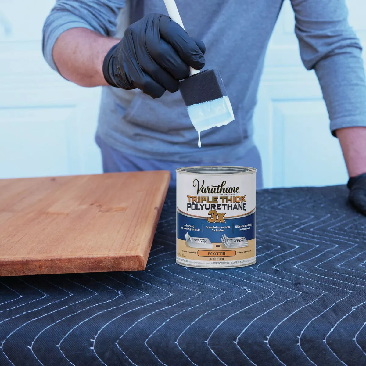 Varathane Matte Triple Thick Interior Polyurethane, 1 Qt. - photo 2