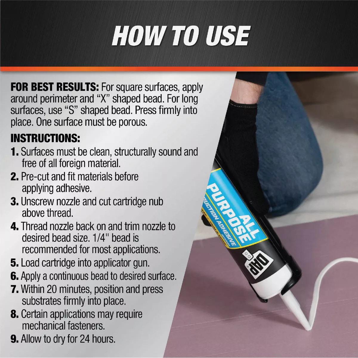DAP 28 Oz. All Purpose Construction Adhesive - photo 6