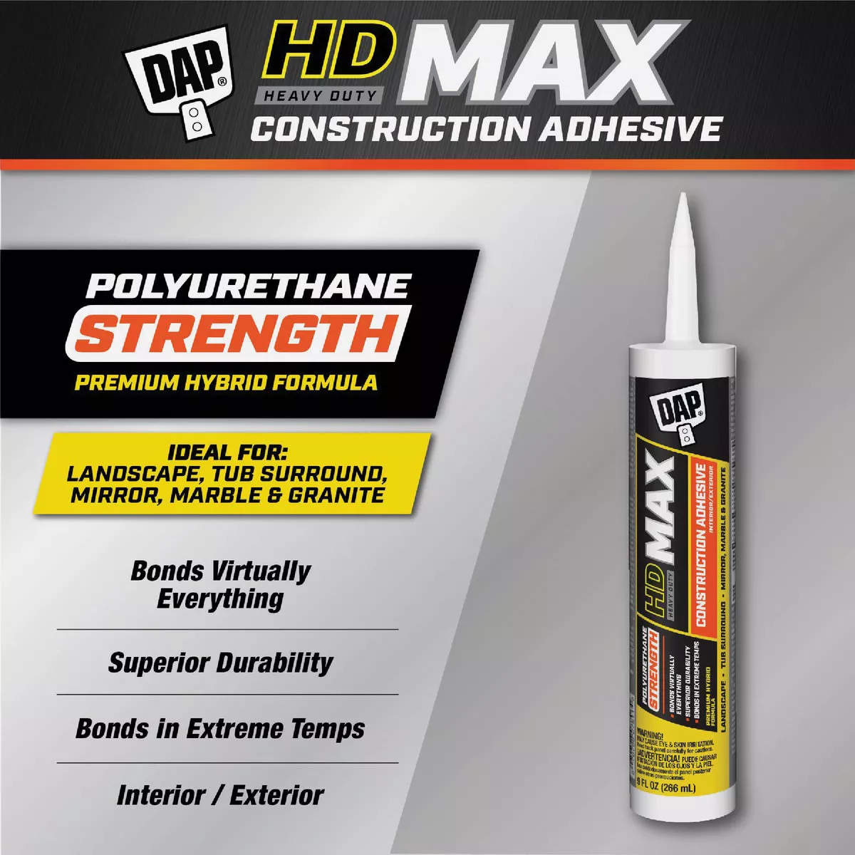 DAP HD Max 9 Oz. Construction Adhesive | True Value Hardware