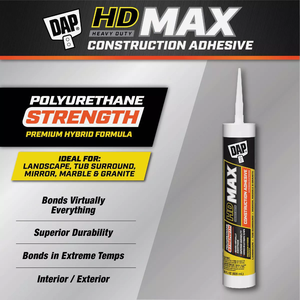 DAP HD Max 28 Oz. Construction Adhesive - photo 2