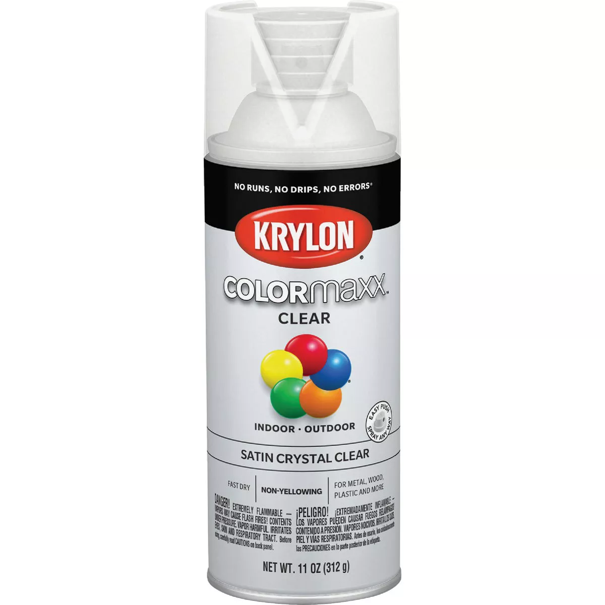 Krylon ColorMaxx 11 Oz. Satin Paint + Primer Spray Paint, Crystal Clear - photo 8