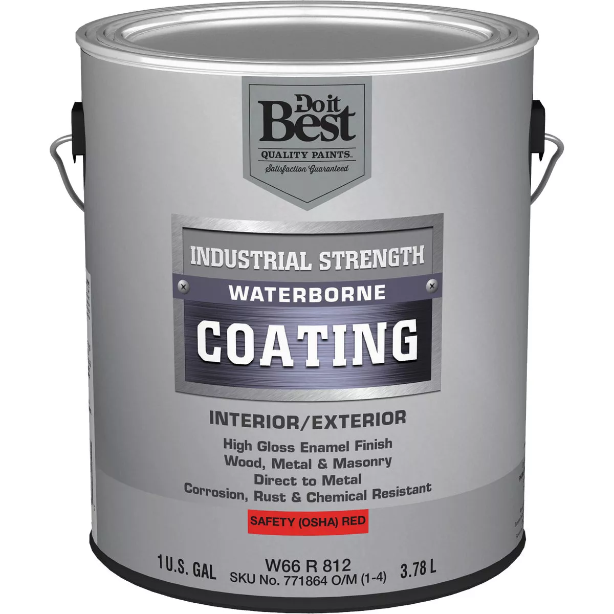 Do it Best Waterborne Industrial Enamel, Osha Red, 1 Gal.