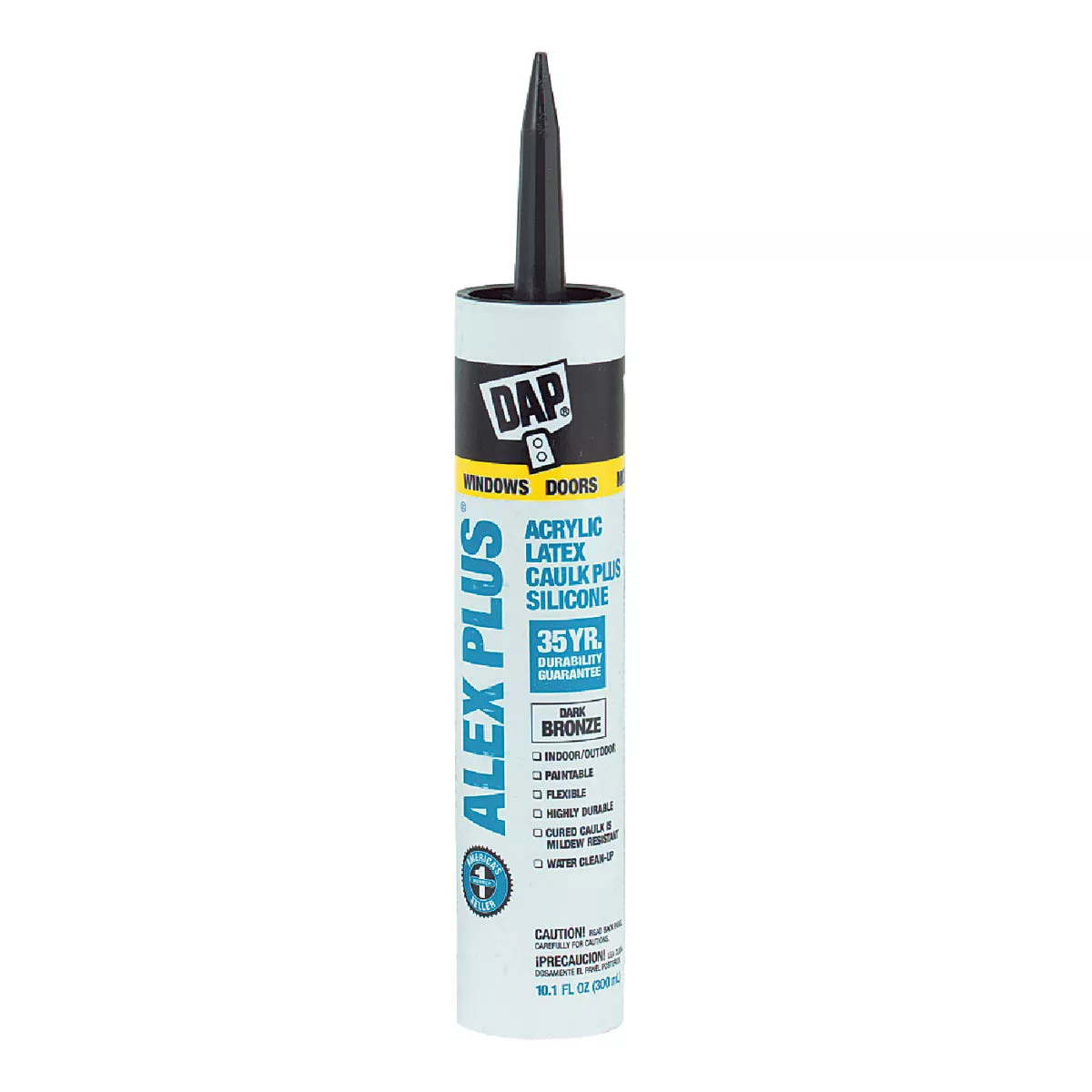 Dap Alex Plus 10.1 Oz. All Purpose Dark Bronze Siliconized Acrylic Latex Caulk