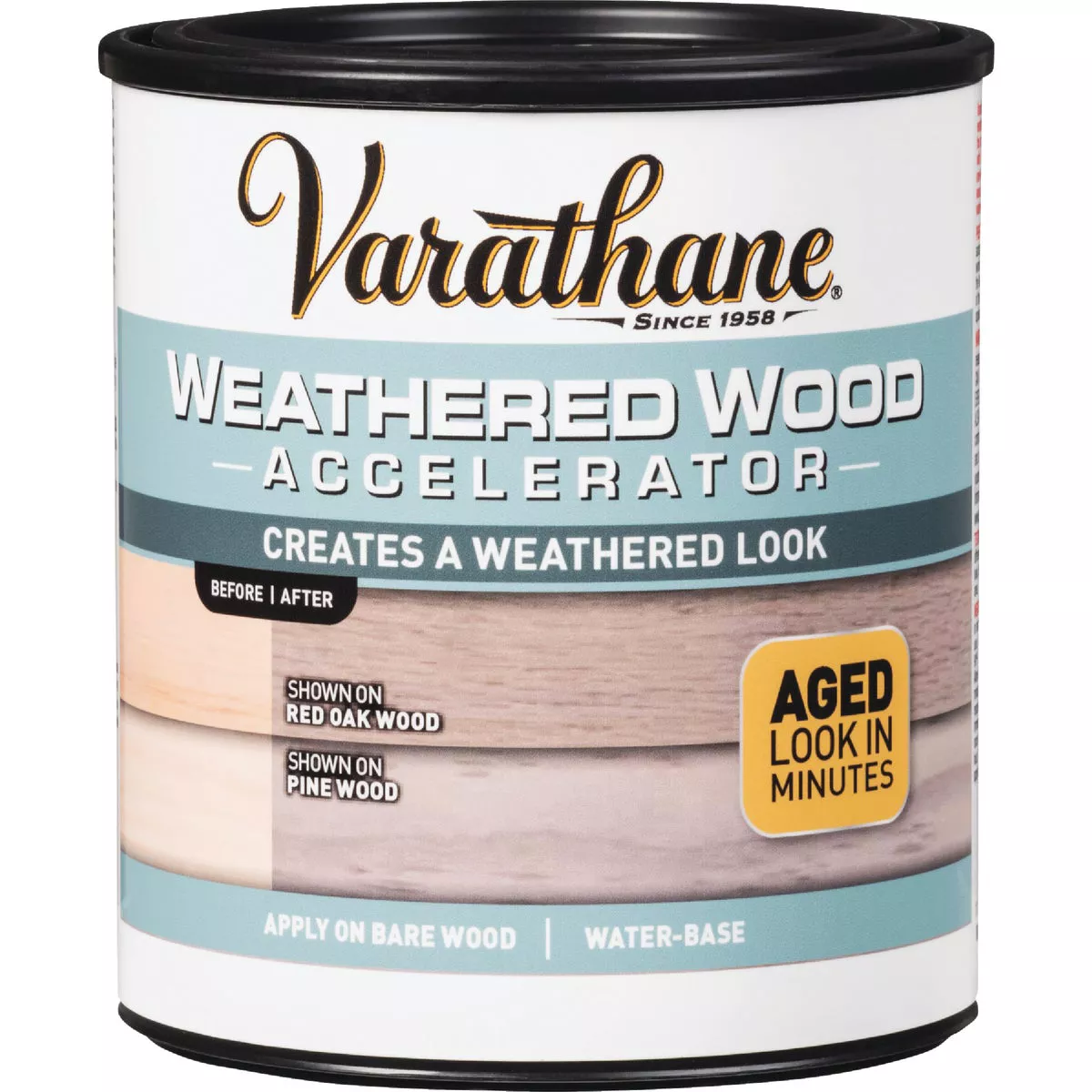 Varathane Weathered Wood Accelerator Stain, Gray, 1 Qt. - photo 2