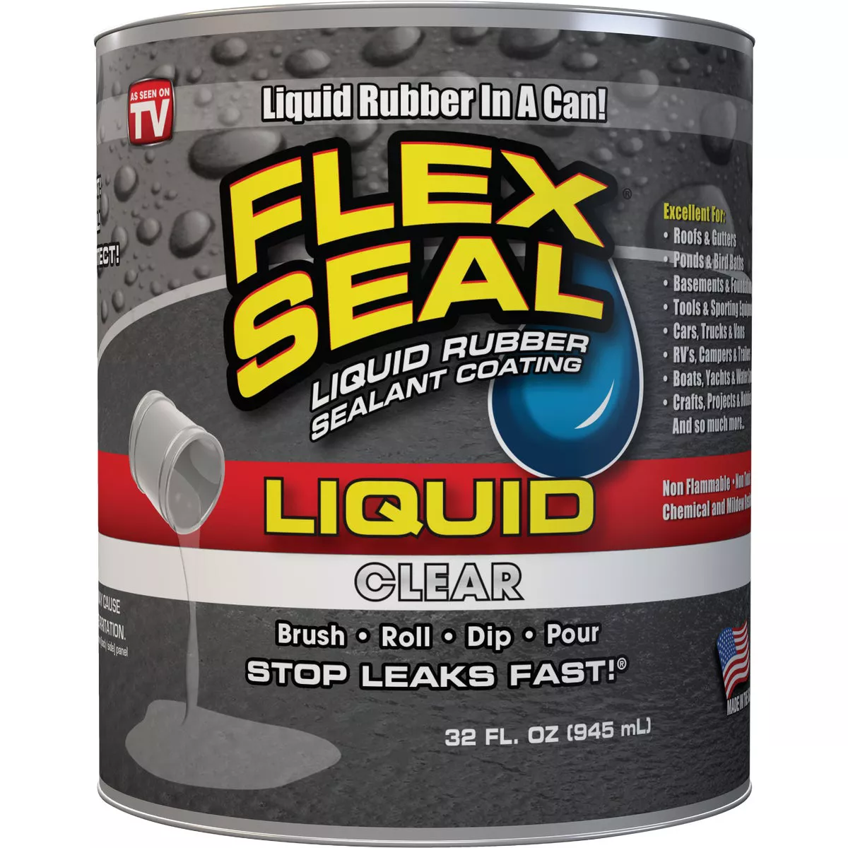 FLEX SEAL 1 Gal. Liquid Rubber Sealant, Clear