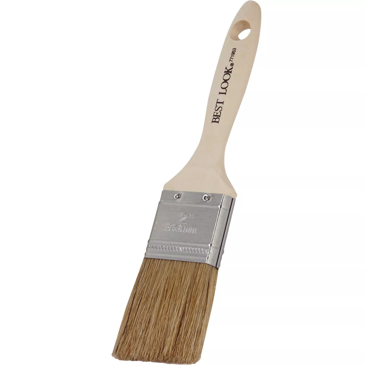 Best Look 2 In. Flat White Natural China Bristle Paint Brush - photo 3