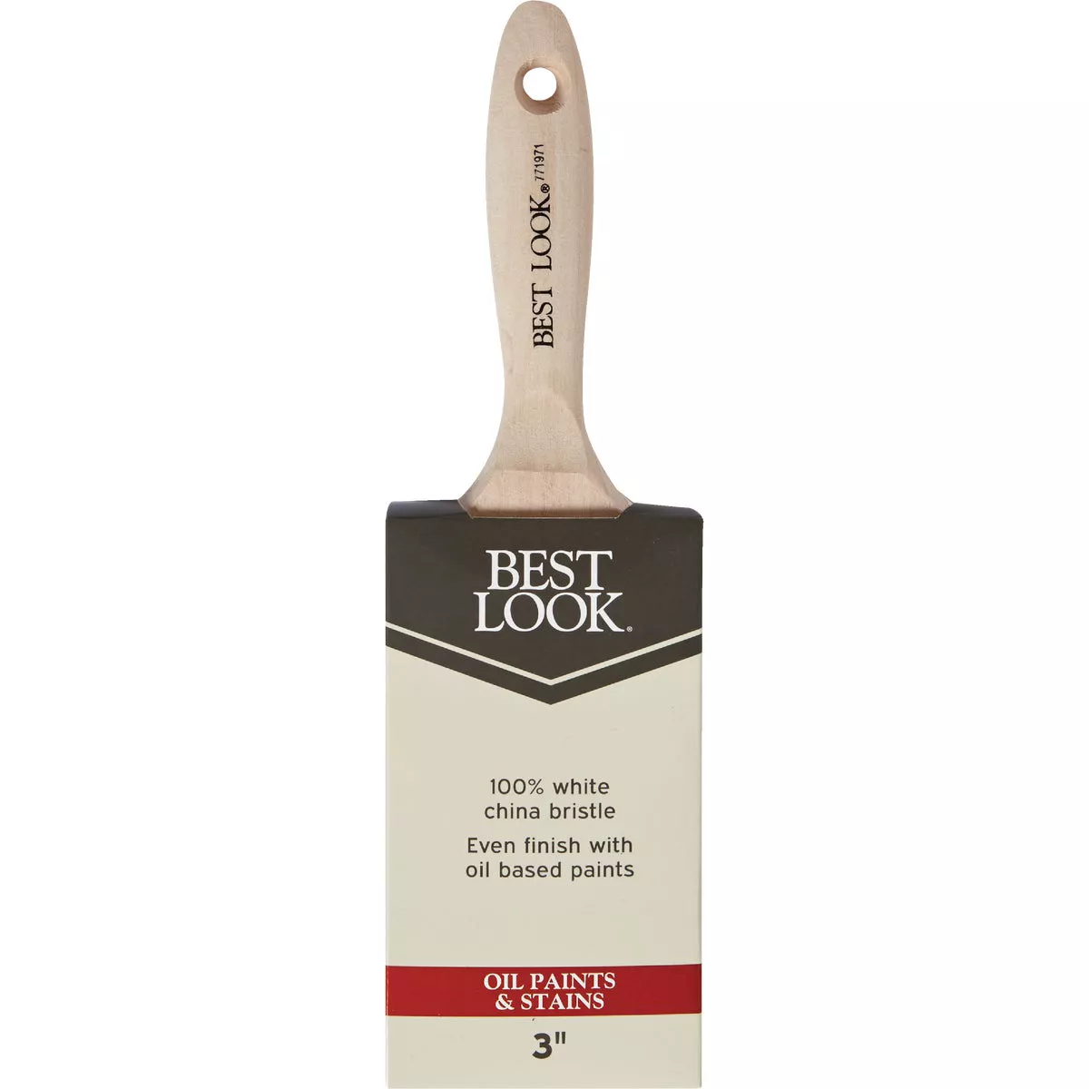 Best Look 3 In. Flat White Natural China Bristle Paint Brush - photo 2