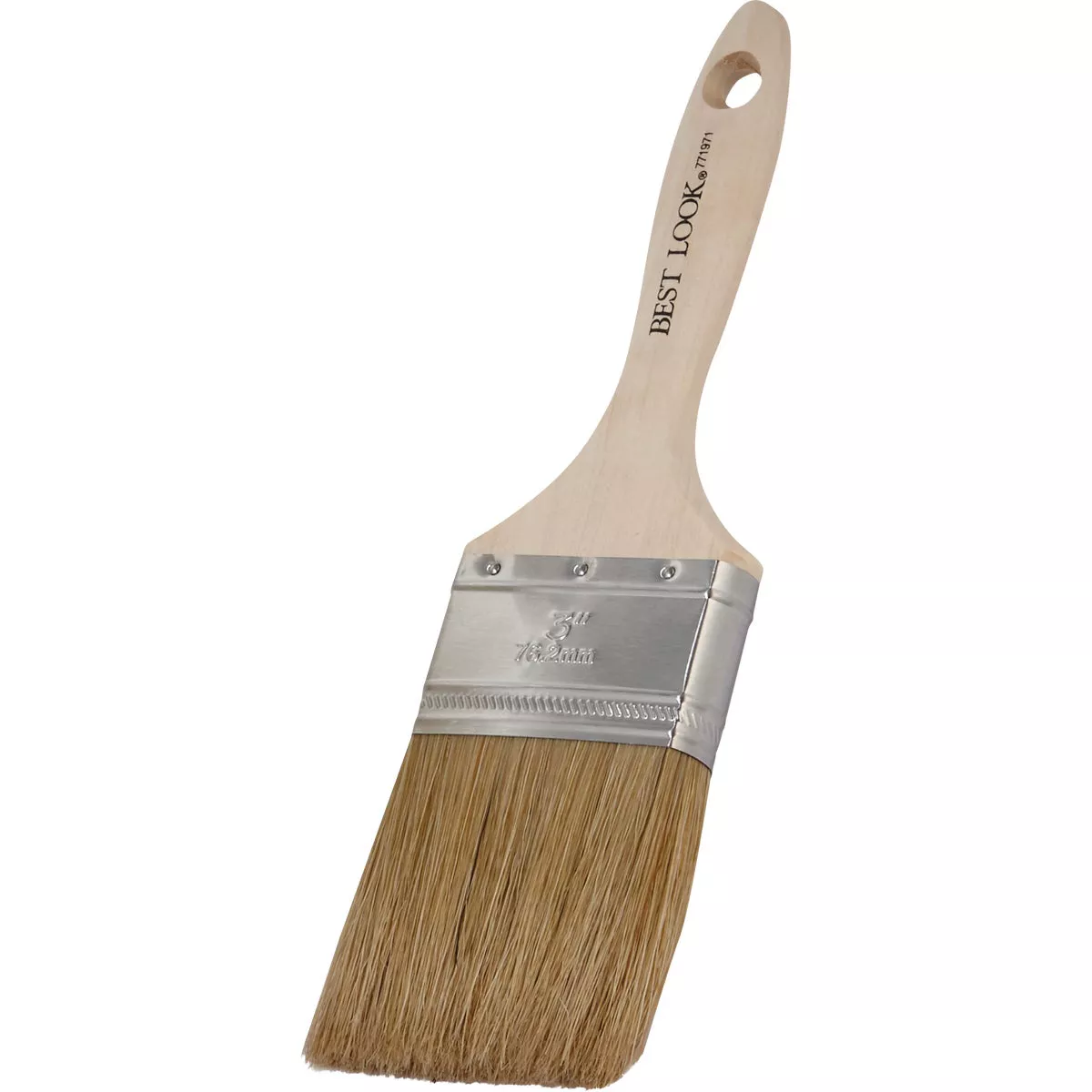 Best Look 3 In. Flat White Natural China Bristle Paint Brush - photo 3