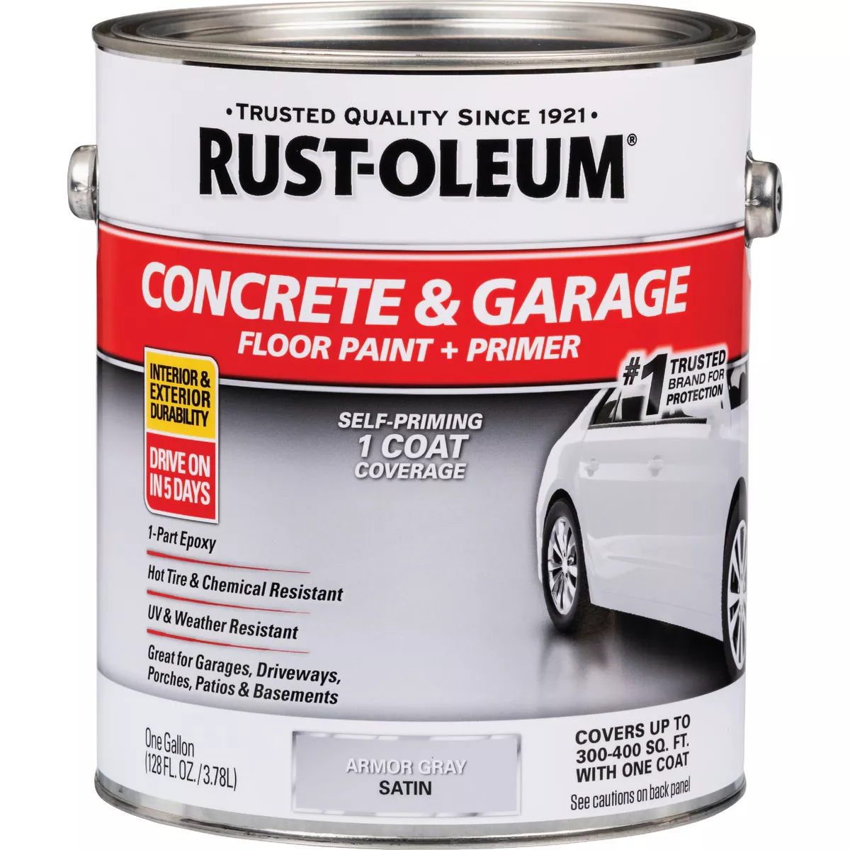 Rust-Oleum Concrete & Garage Floor Paint & Primer, 1 Gal., Armor Gray - photo 7
