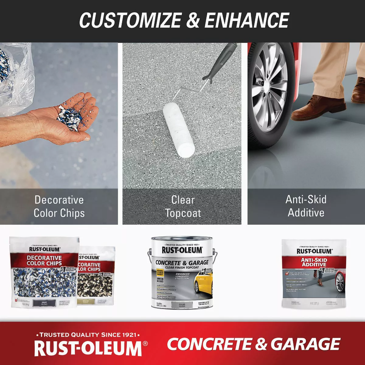 Rust-Oleum Concrete & Garage Floor Paint & Primer, 1 Gal., Deep Base - photo 8