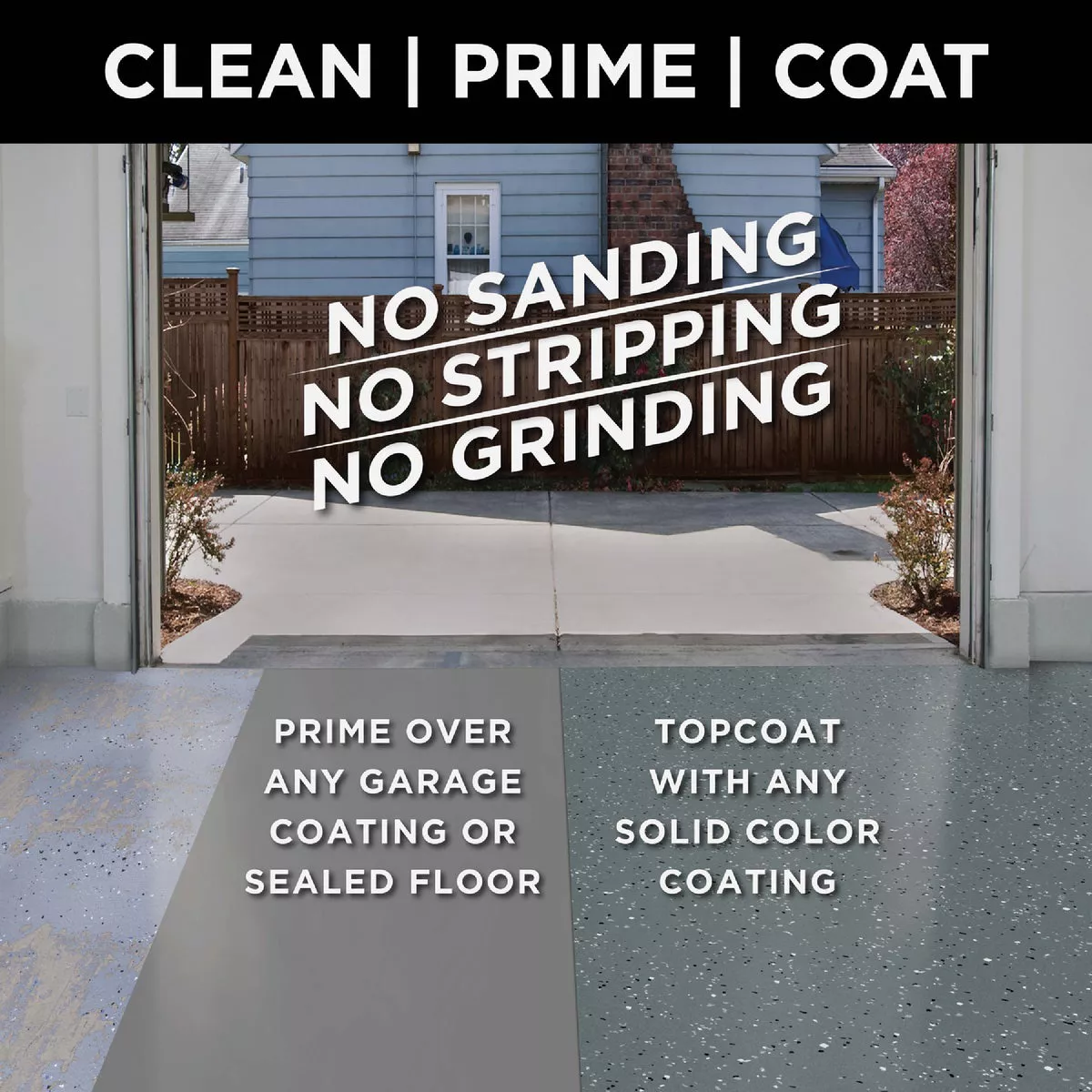 Rust-Oleum Garage & Concrete Recoat Floor Primer, Semi-Transparent Gray, Gal - photo 3