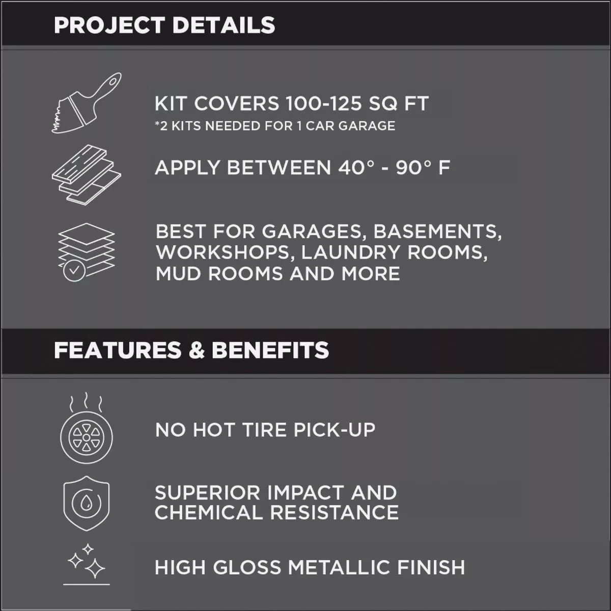 Rust-Oleum RockSolid Metallic Floor Coating Kit, Silver, 70 Oz. - photo 4