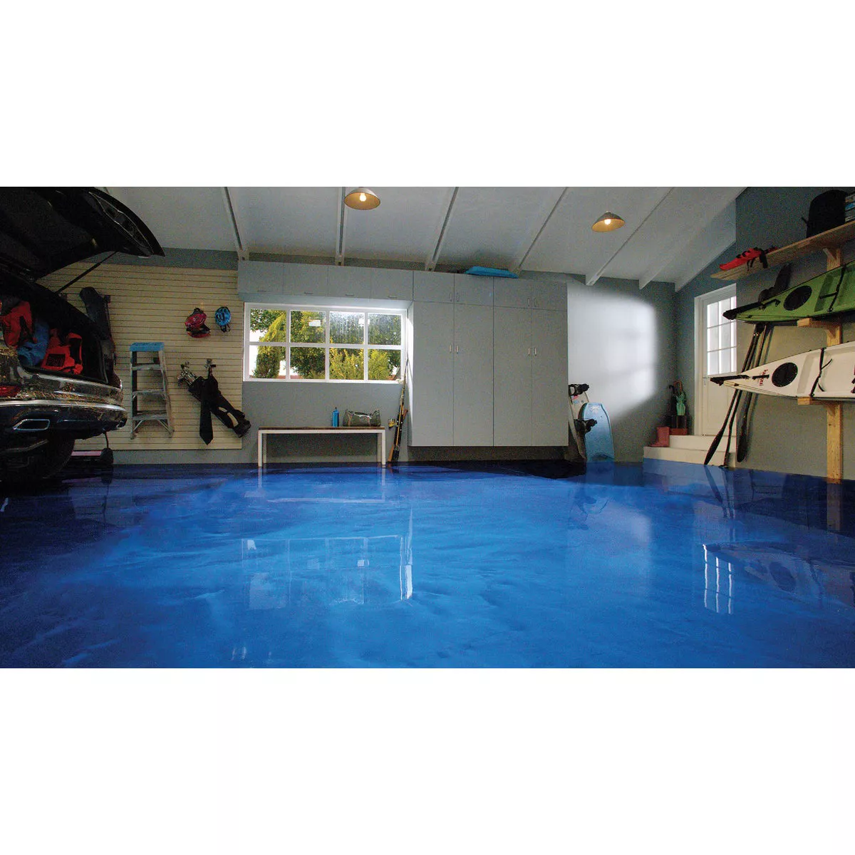 Rust-Oleum RockSolid Metallic Floor Coating Kit, Blue, 70 Oz. - photo 2