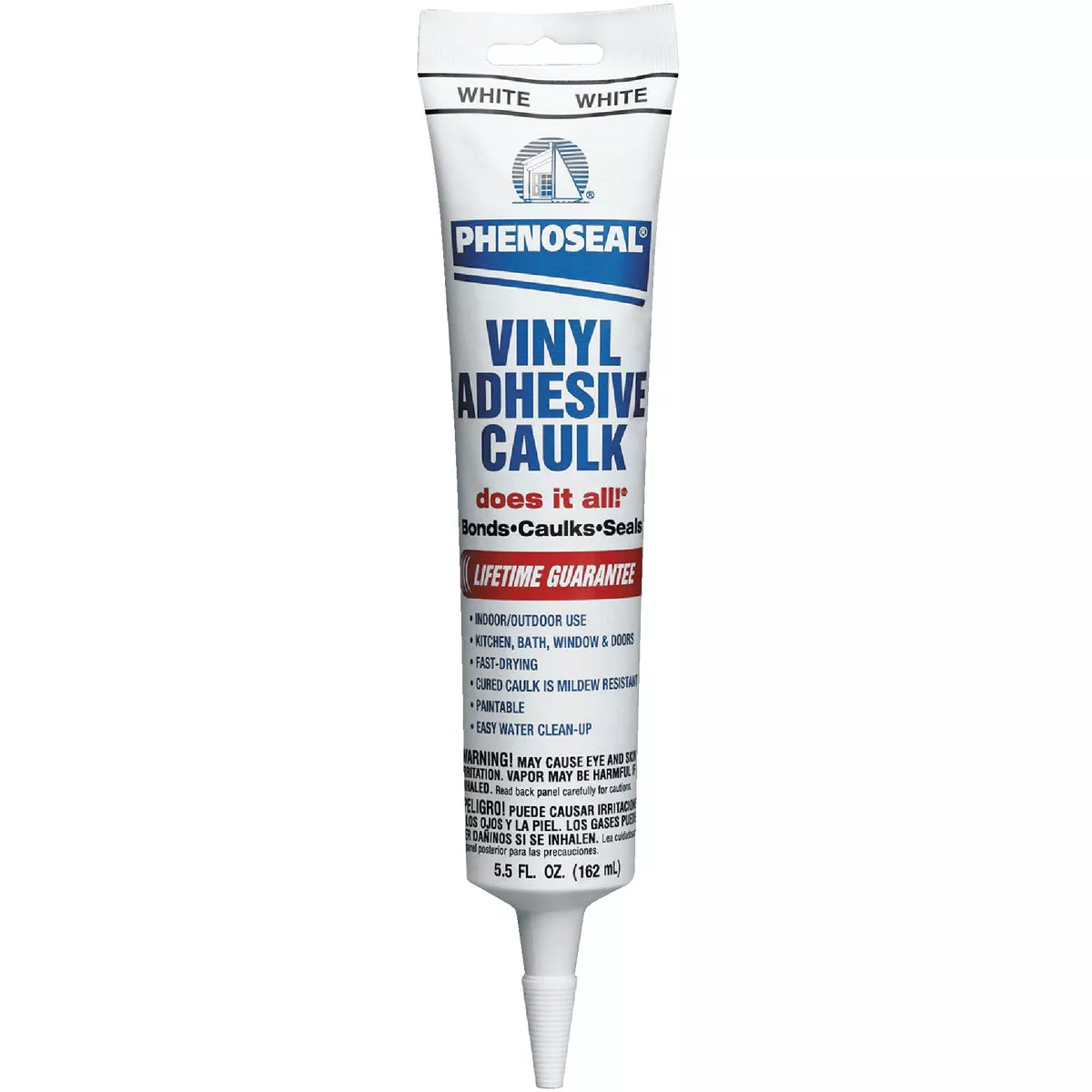 Phenoseal 6 Oz. White Vinyl Adhesive Caulk