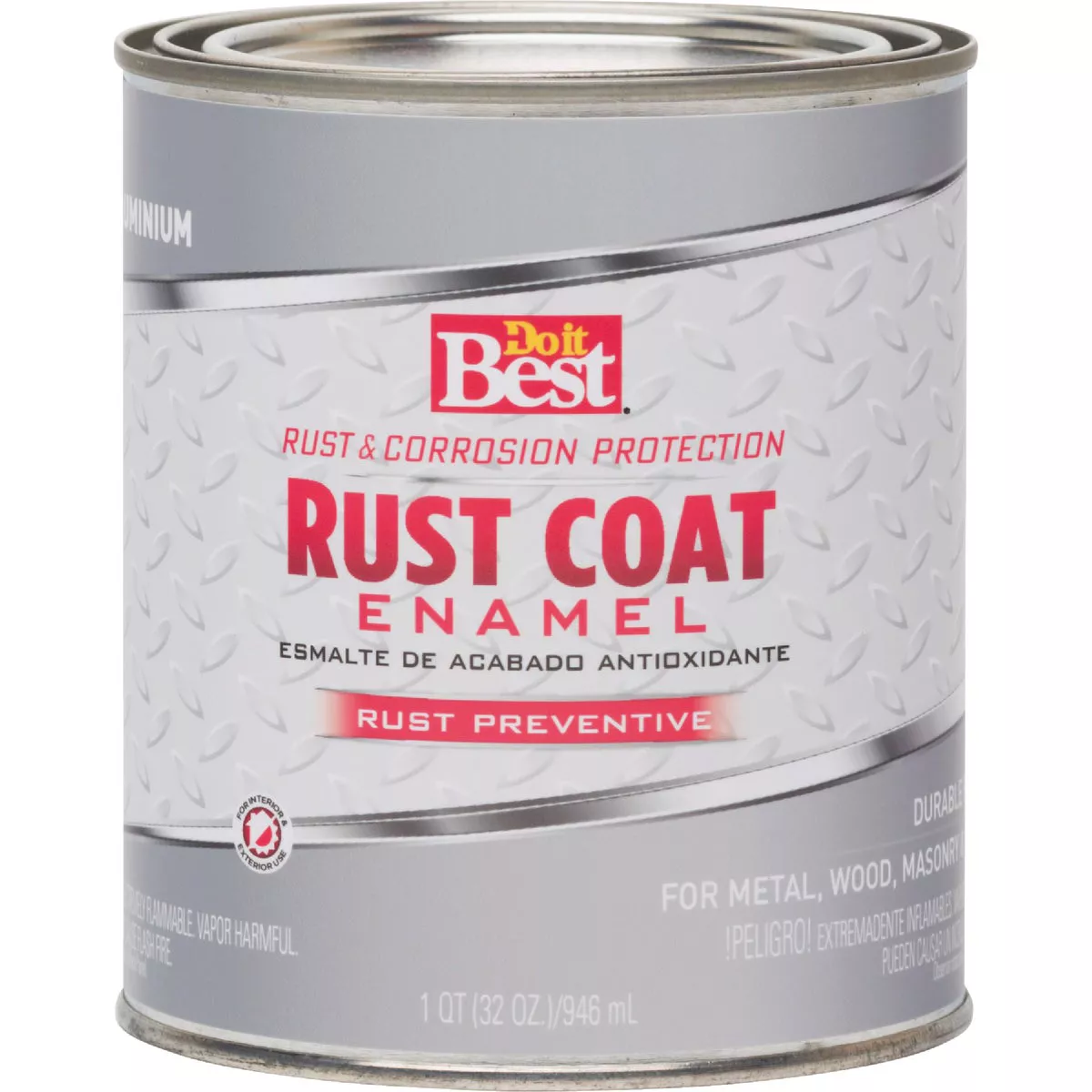 Do it Best Rust Coat Oil-Based Gloss Enamel, Aluminum, 1 Qt. - photo 2